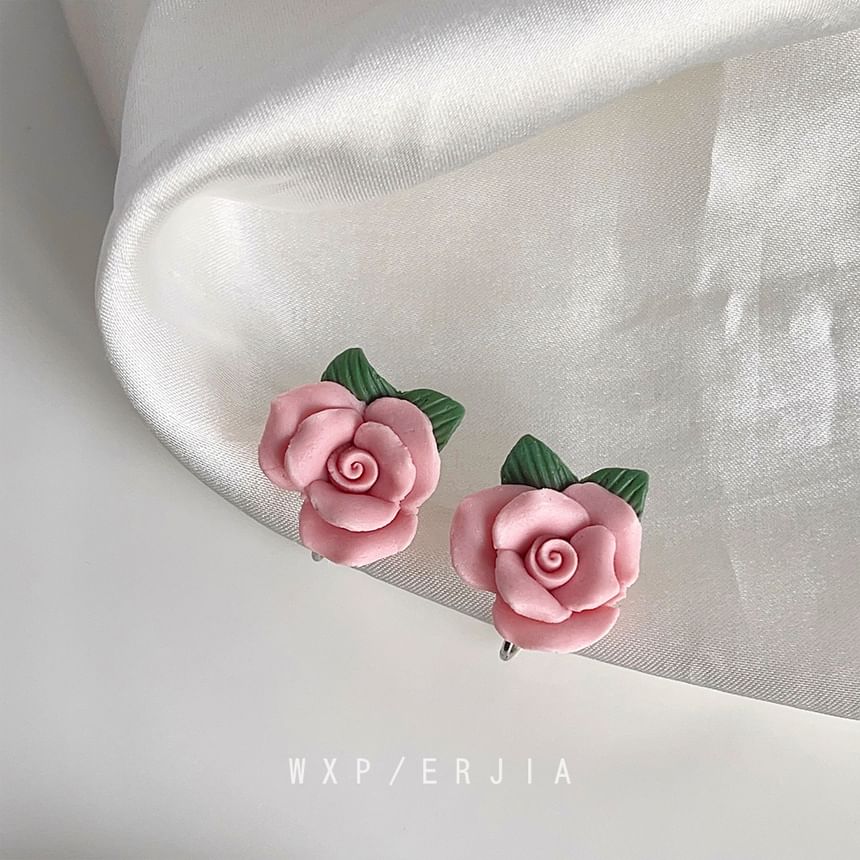 Ear Cuff Alloy Ceramic Floral