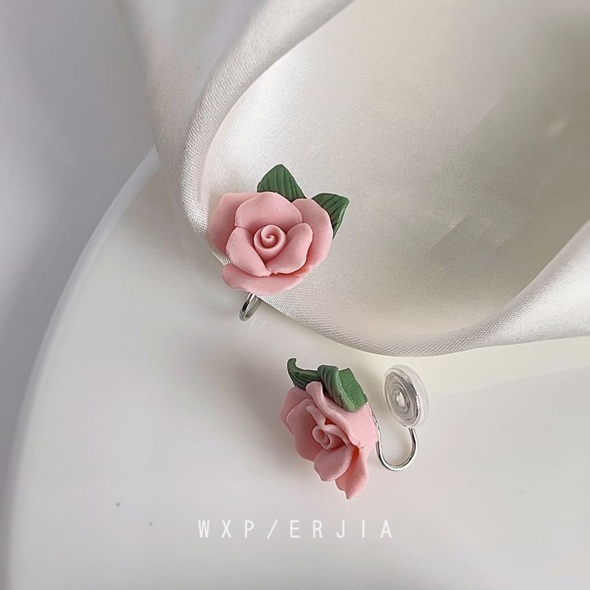 Ear Cuff Alloy Ceramic Floral