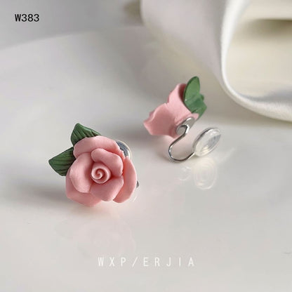 Ear Cuff Alloy Ceramic Floral