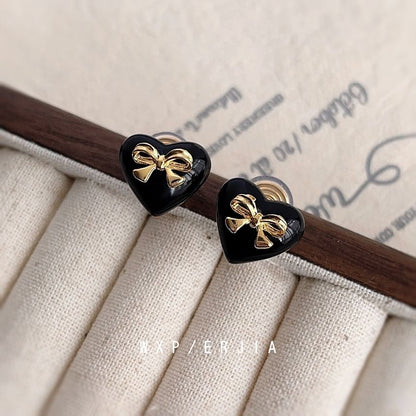 Bow Cuff Alloy Heart Ear