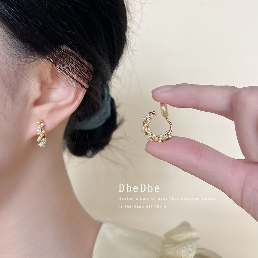 Ear Faux Alloy Cuff Pearl
