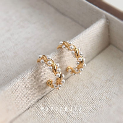 Ear Faux Alloy Cuff Pearl