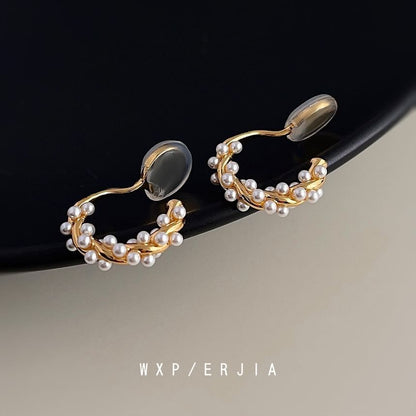 Ear Faux Alloy Cuff Pearl