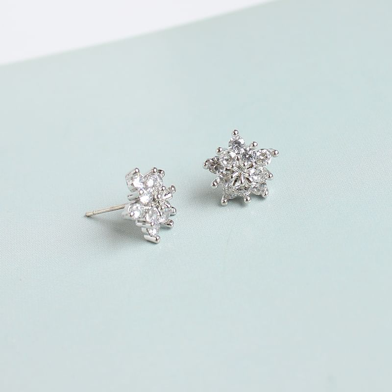 (Various Rhinestone Designs) Earring Alloy Stud Floral