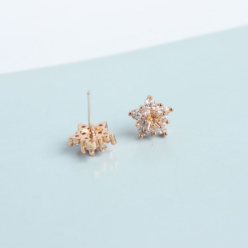 (Various Rhinestone Designs) Earring Alloy Stud Floral