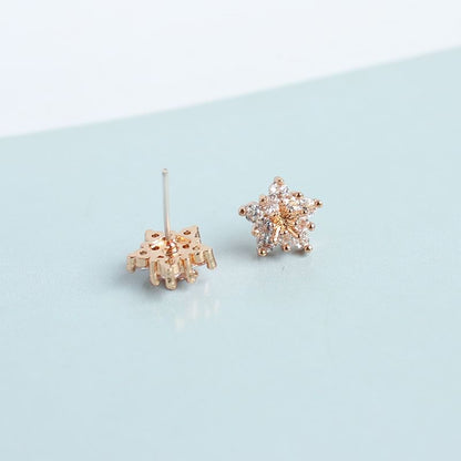(Various Rhinestone Designs) Earring Alloy Stud Floral