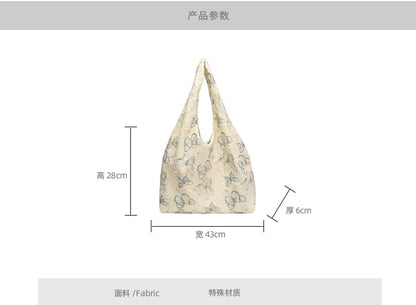 Butterfly Print Shopper Bag