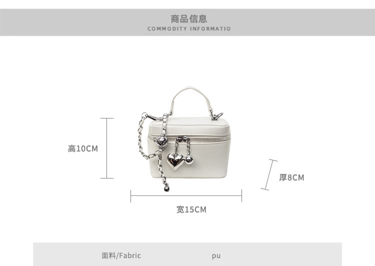 Chain Strap Faux Leather Crossbody Bag