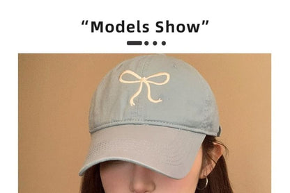 Baseball Bow Embroidered Cap