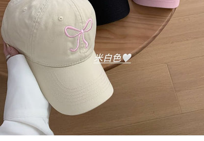Baseball Bow Embroidered Cap