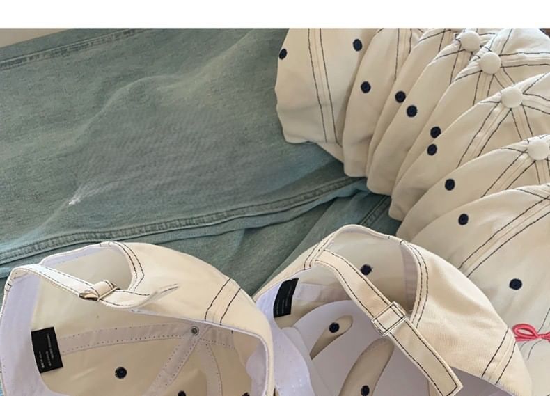 Bow Baseball Cap Embroidered