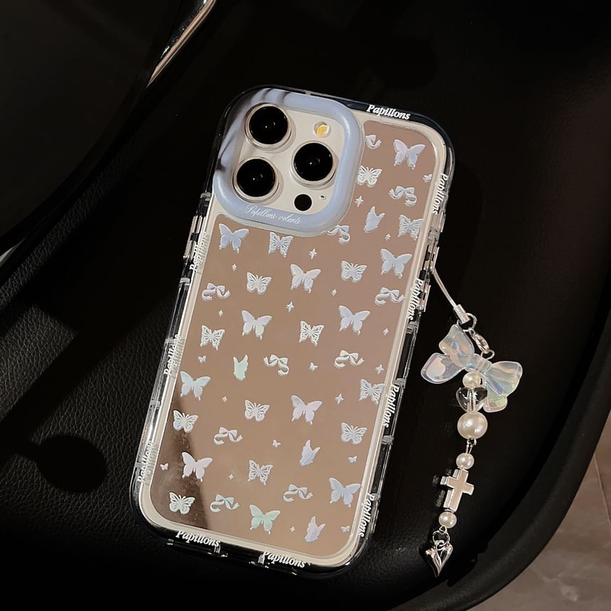 Butterfly Mirrored Phone Case / Phone Charm / Set