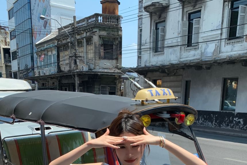 Strap V-Neck Mesh Spaghetti Top Plain Bodysuit