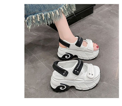 Tone Sandals Slingback Two Platform Adhesive Studded Strap