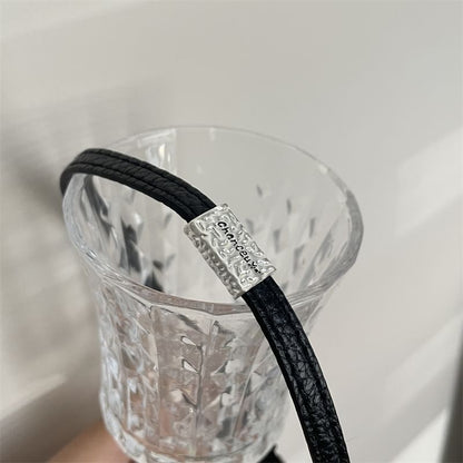 Faux Alloy Leather Choker