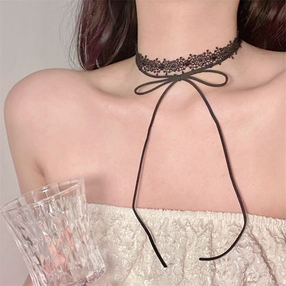Necklace Lace Choker Black