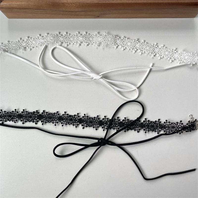 Necklace Lace Choker Black