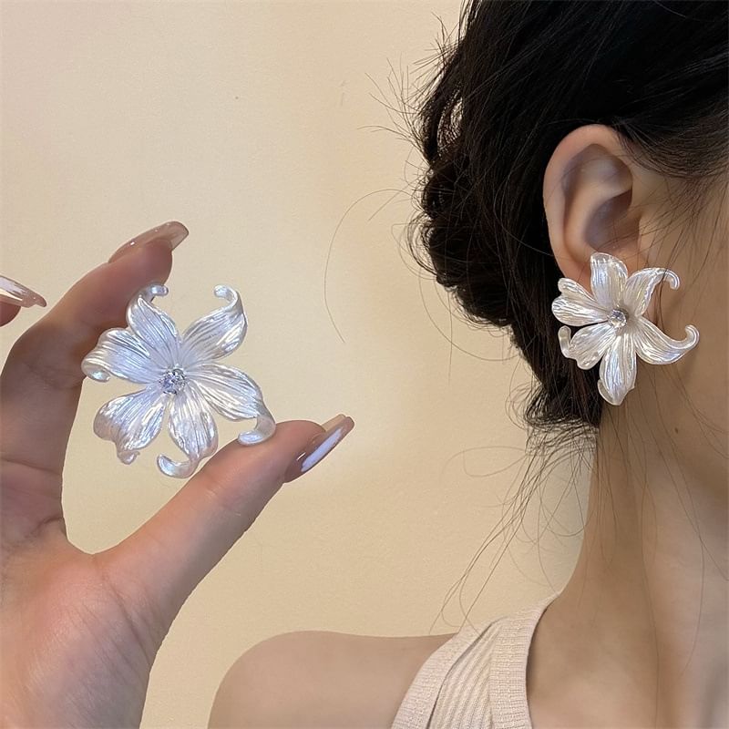 Dangle Floral / Stud Earring Alloy