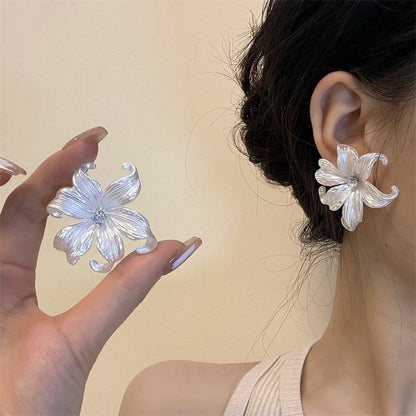 Dangle Floral / Stud Earring Alloy