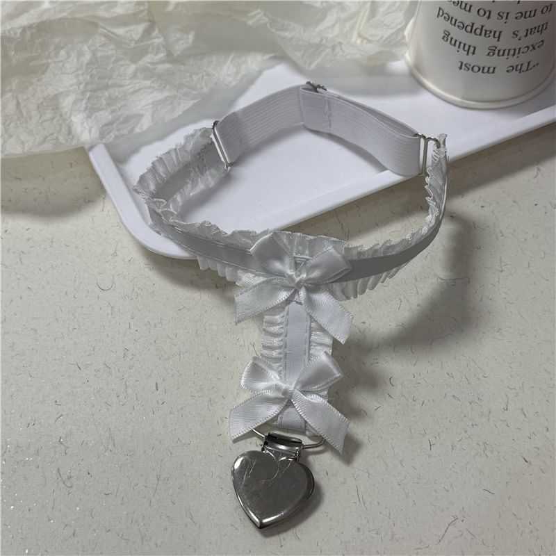 Ribbon Garter Heart Fabric