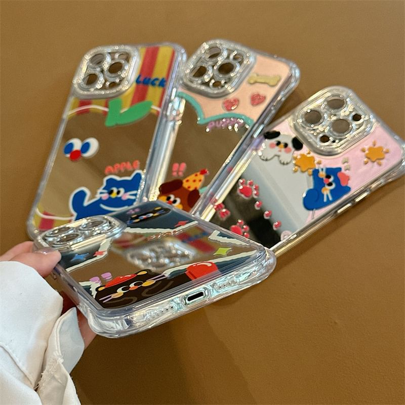 Cartoon Mirrored Phone Case