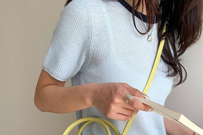 Faux Bag Leather Plain Bowler