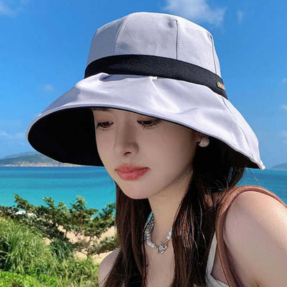 Brim Wide Trim Hat Bucket Contrast