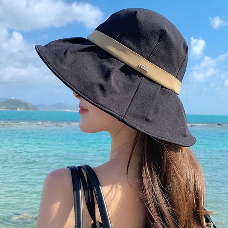 Brim Wide Trim Hat Bucket Contrast