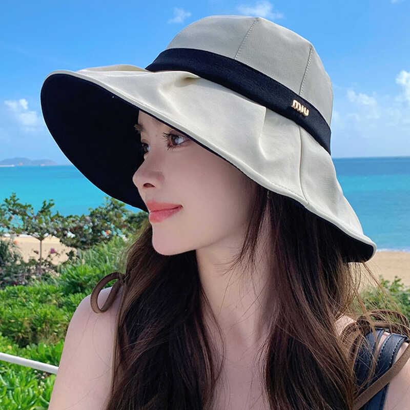 Brim Wide Trim Hat Bucket Contrast