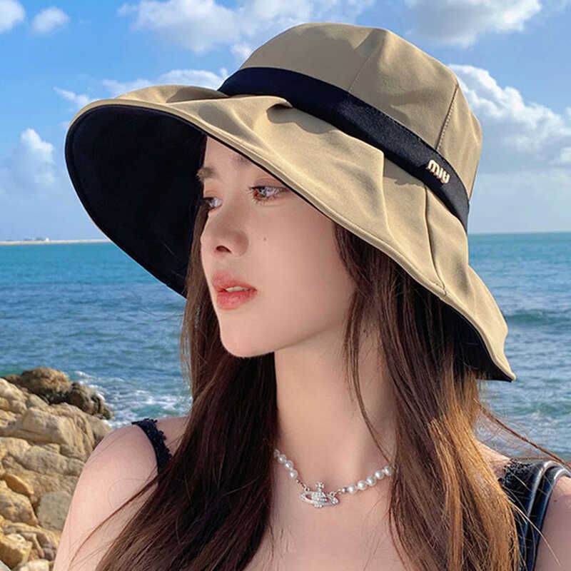 Brim Wide Trim Hat Bucket Contrast