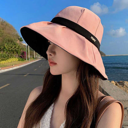 Brim Wide Trim Hat Bucket Contrast