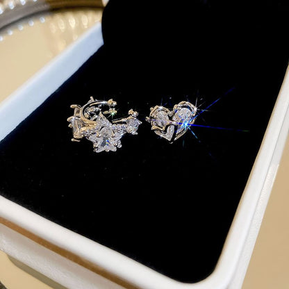 Heart Rhinestone Cuff Star Ear /