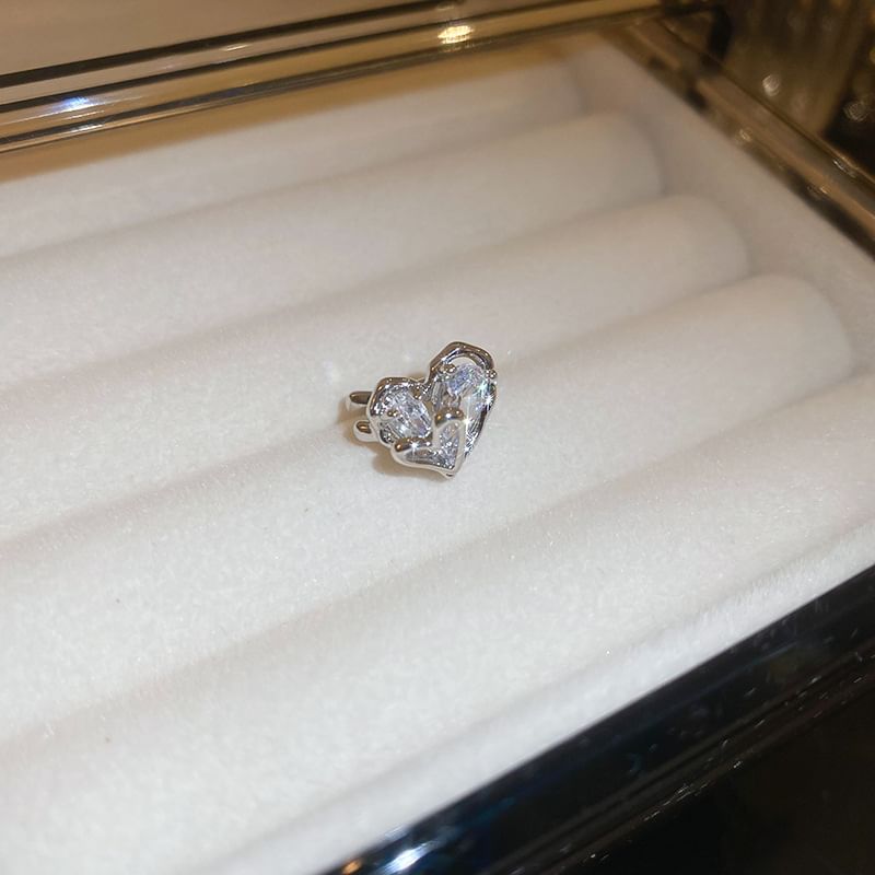 Heart Rhinestone Cuff Star Ear /