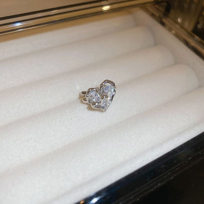 Heart Rhinestone Cuff Star Ear /