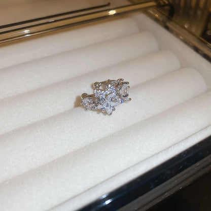 Heart Rhinestone Cuff Star Ear /