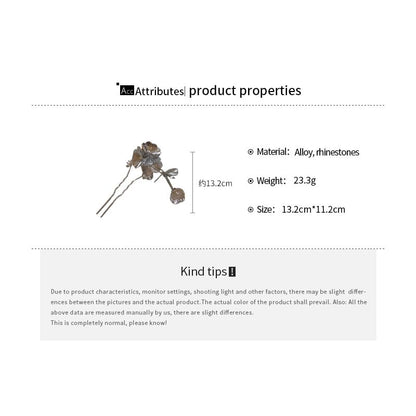 Stick Rhinestone Hair Floral