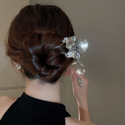 Stick Rhinestone Hair Floral
