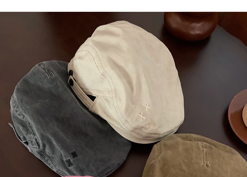 Casquette plate en coton rose