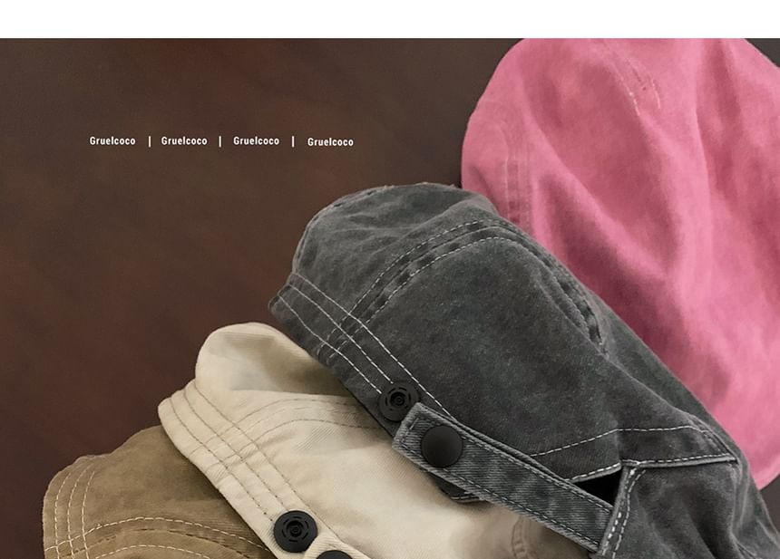 Casquette plate en coton rose