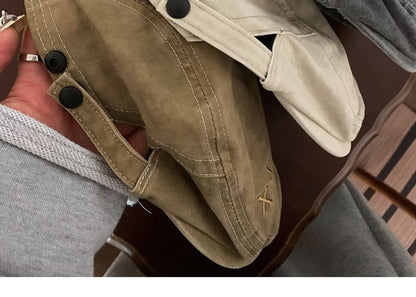 Casquette plate en coton rose