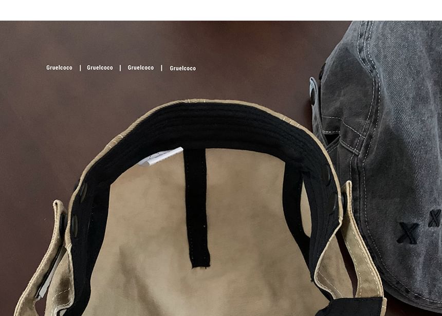 Casquette plate en coton rose