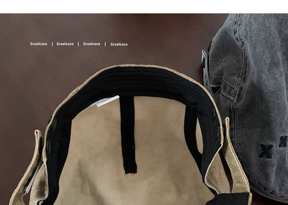 Casquette plate en coton rose