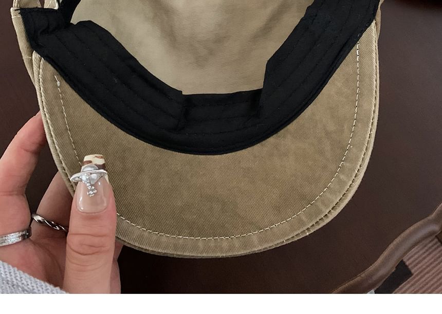 Casquette plate en coton rose