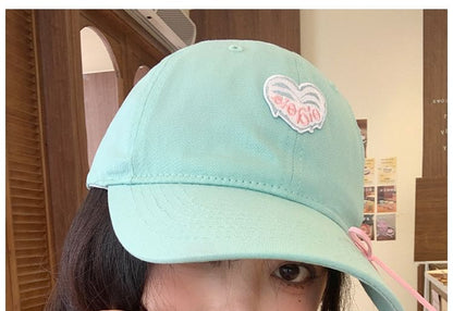 Baseball Embroidered Heart Cap