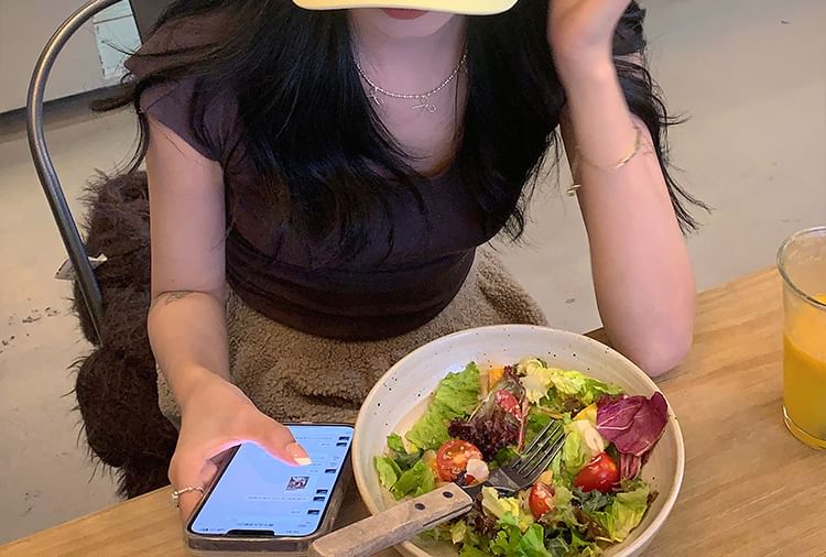 Embroidered Curved Cotton Baseball Cap Brim