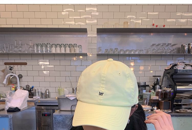 Embroidered Curved Cotton Baseball Cap Brim