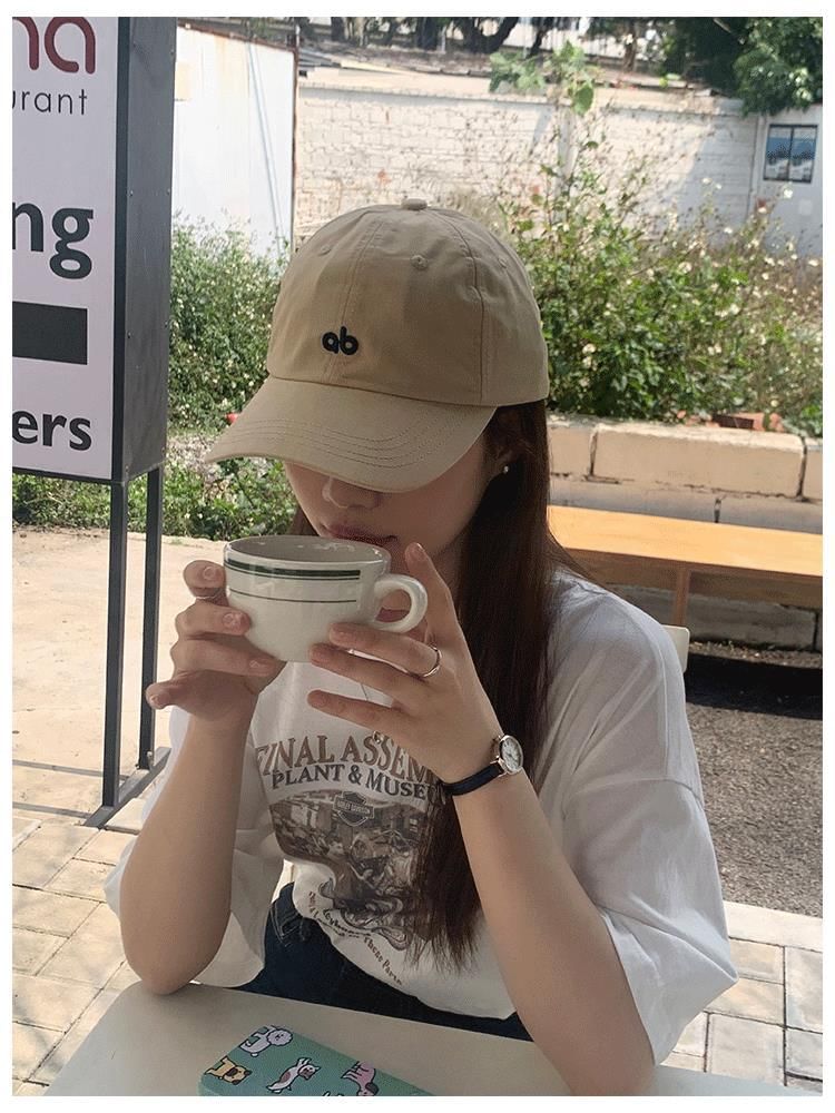 Casquette en coton sergé avec logo brodé