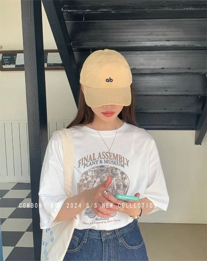 Casquette en coton sergé avec logo brodé