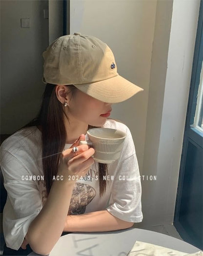 Casquette en coton sergé avec logo brodé