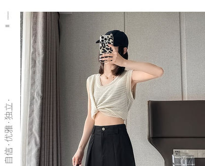 High Waist Pleated Loose Cutting Wide Leg Pants Egirldoll